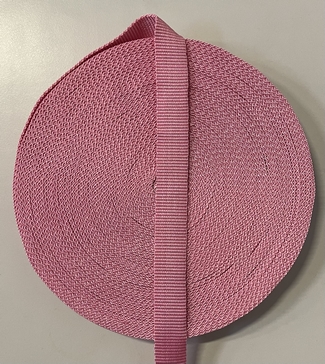 Polyester band (Hoge kwaliteit)soeple kwaliteit 25mm-50m, Roze